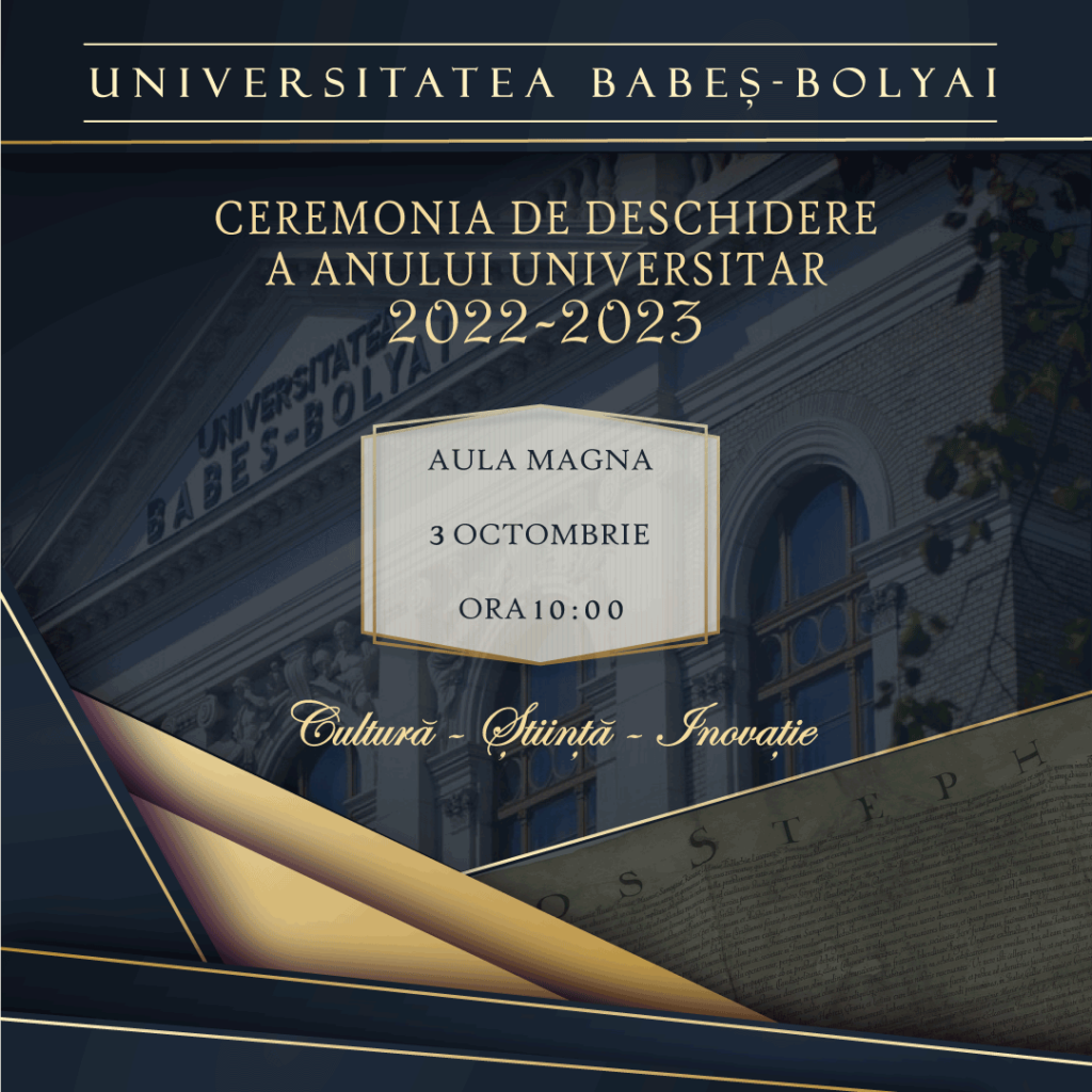 Deschiderea Anului Universitar 2022-2023 La UBB - NEWSUBB