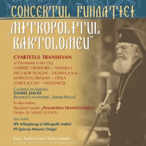 Cea de-a XI-a ediție a concertului de gală al Fundației „Mitropolitul Bartolomeu”, la UBB