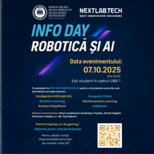 Evenimentul „Info Day Robotică și AI”, organizat la UBB