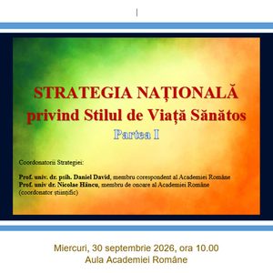 Academia Română și UBB lansează „Strategia Națională privind Stilul de Viață Sănătos. Partea I”
