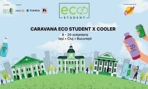 Caravana ECO Student x Cooler ajunge la UBB: Studenții sunt încurajați să transforme reciclarea SGR într-un obicei zilnic