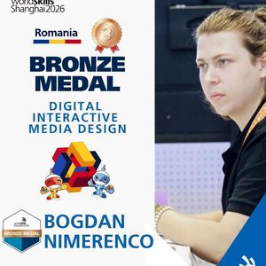 Performanță pentru România: studentul UBB Bogdan Nimerenco, pe podiumul WorldSkills Shanghai 2026